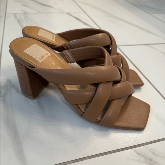 Dolce Vita Tan Heel Sandal Size 9.5 - Picture 1 of 7